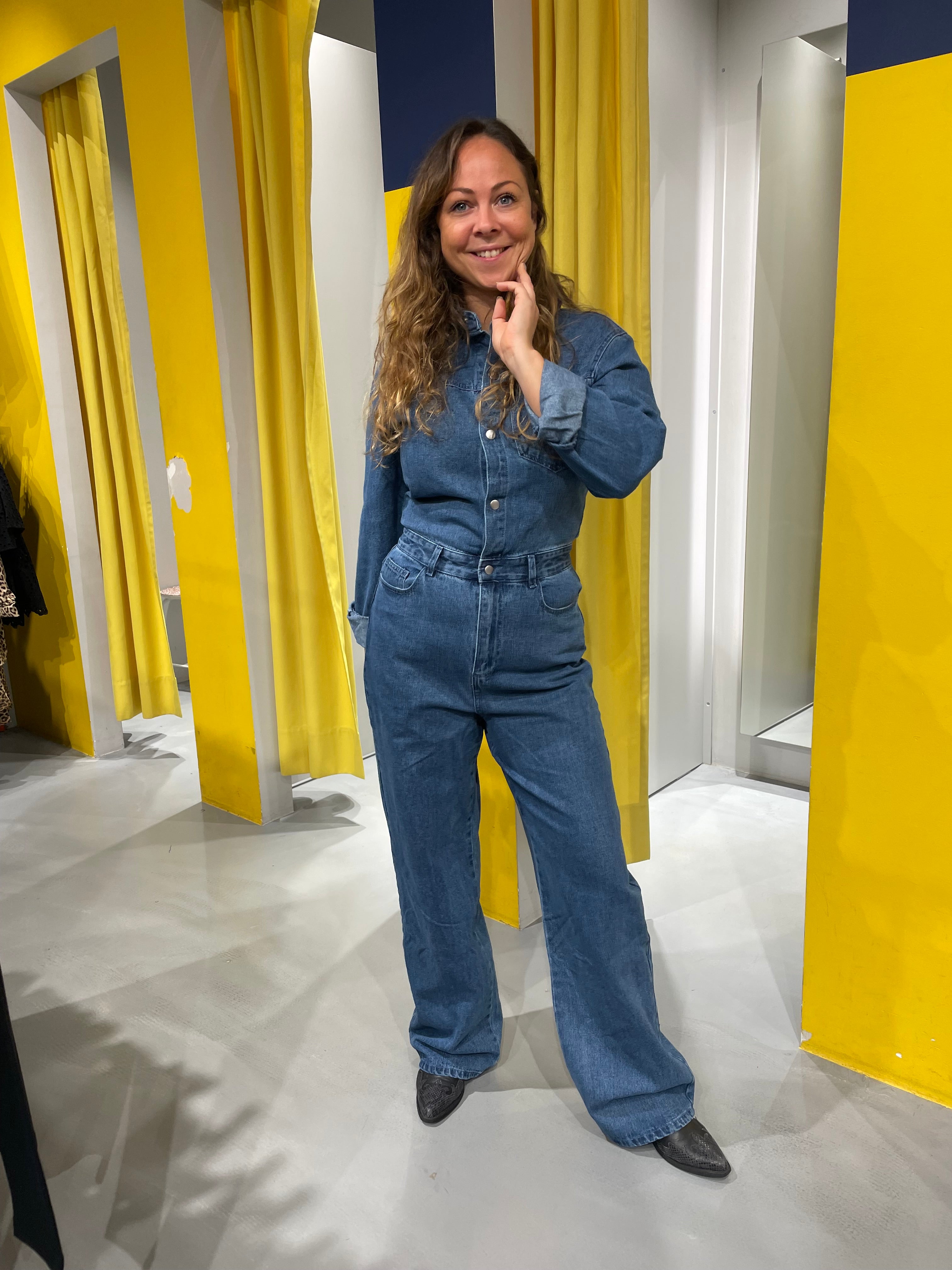 PCADINA Denim Jumpsuit - Medium Blue Denim